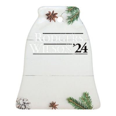 Rodgers Wilson 2024 Design Funny Rodgers Wilson 24 Ceramic Bell Ornament