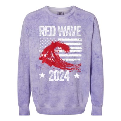 Red Wave 2024 Trump Victory 2024 Red Wave Colorblast Crewneck Sweatshirt