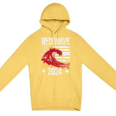 Red Wave 2024 Trump Victory 2024 Red Wave Premium Pullover Hoodie