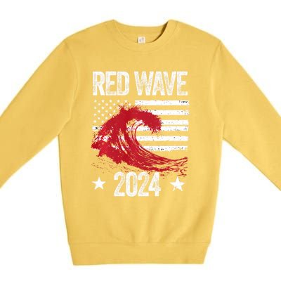 Red Wave 2024 Trump Victory 2024 Red Wave Premium Crewneck Sweatshirt