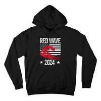 Red Wave 2024 Trump Victory 2024 Red Wave Hoodie