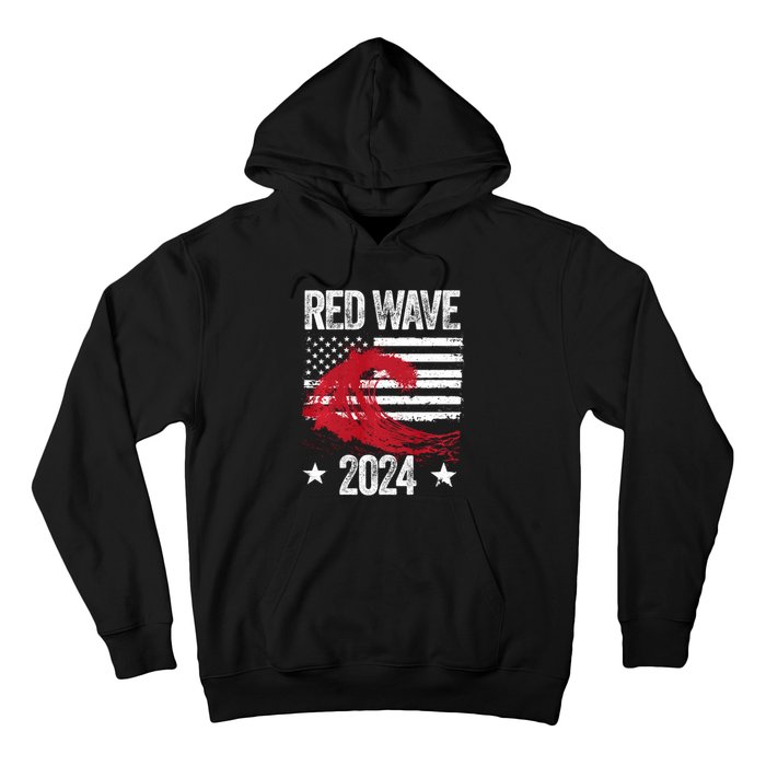 Red Wave 2024 Trump Victory 2024 Red Wave Hoodie