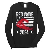 Red Wave 2024 Trump Victory 2024 Red Wave Long Sleeve Shirt