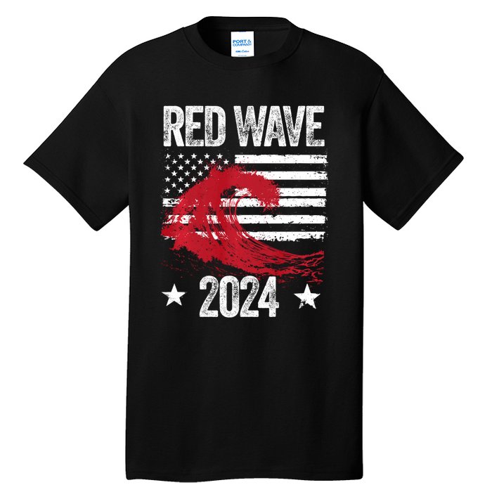 Red Wave 2024 Trump Victory 2024 Red Wave Tall T-Shirt