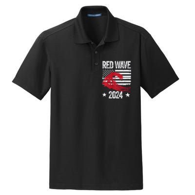 Red Wave 2024 Trump Victory 2024 Red Wave Dry Zone Grid Polo