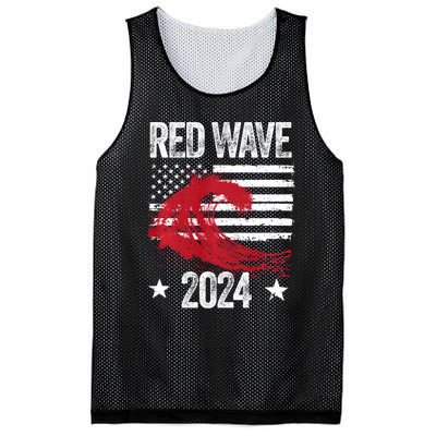 Red Wave 2024 Trump Victory 2024 Red Wave Mesh Reversible Basketball Jersey Tank