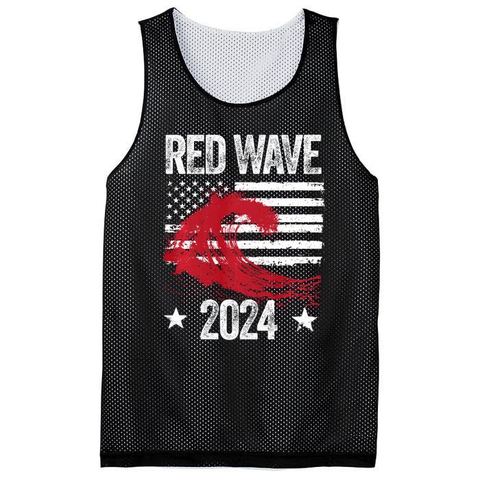 Red Wave 2024 Trump Victory 2024 Red Wave Mesh Reversible Basketball Jersey Tank