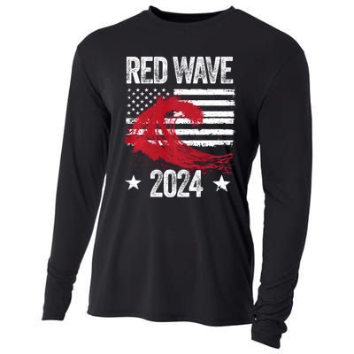 Red Wave 2024 Trump Victory 2024 Red Wave Cooling Performance Long Sleeve Crew