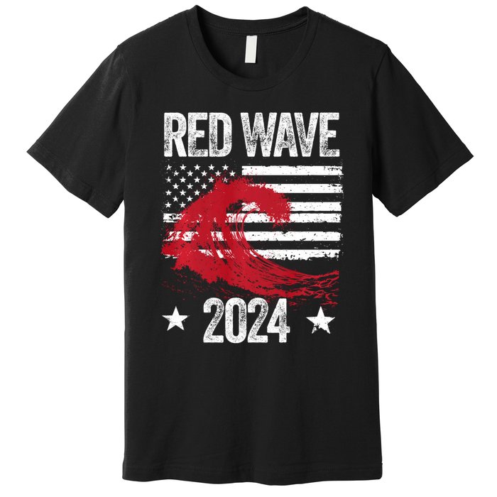 Red Wave 2024 Trump Victory 2024 Red Wave Premium T-Shirt