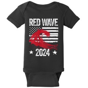 Red Wave 2024 Trump Victory 2024 Red Wave Baby Bodysuit