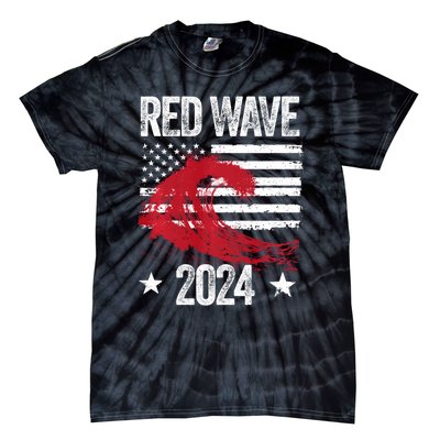 Red Wave 2024 Trump Victory 2024 Red Wave Tie-Dye T-Shirt