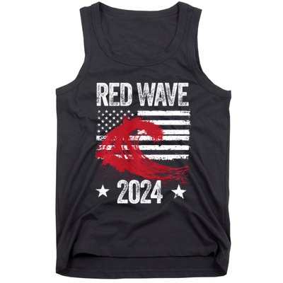 Red Wave 2024 Trump Victory 2024 Red Wave Tank Top