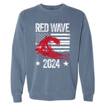 Red Wave 2024 Trump Victory 2024 Red Wave Garment-Dyed Sweatshirt