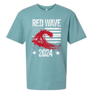 Red Wave 2024 Trump Victory 2024 Red Wave Sueded Cloud Jersey T-Shirt