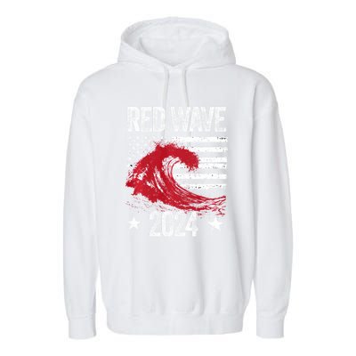 Red Wave 2024 Trump Victory 2024 Red Wave Garment-Dyed Fleece Hoodie