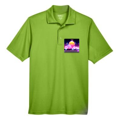 Retro Wave 80's Video Game Controllers Men's Origin Performance Piqué Polo