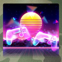 Retro Wave 80's Video Game Controllers Legacy Tie Dye Trucker Hat