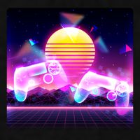 Retro Wave 80's Video Game Controllers Ladies PosiCharge Tri-Blend Wicking Tank