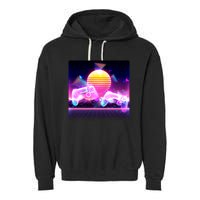 Retro Wave 80's Video Game Controllers Garment-Dyed Fleece Hoodie