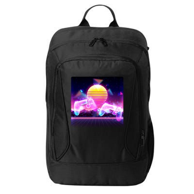 Retro Wave 80's Video Game Controllers City Backpack