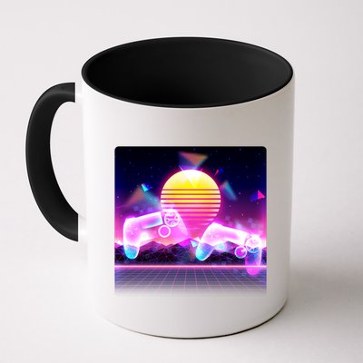 Retro Wave 80's Video Game Controllers Mug