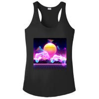 Retro Wave 80's Video Game Controllers Ladies PosiCharge Competitor Racerback Tank