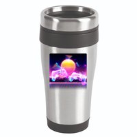 Retro Wave 80's Video Game Controllers 16oz Travel Tumbler