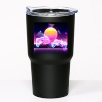 Retro Wave 80's Video Game Controllers Tumbler