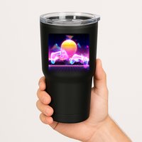 Retro Wave 80's Video Game Controllers Tumbler