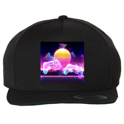 Retro Wave 80's Video Game Controllers Wool Snapback Cap
