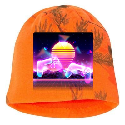 Retro Wave 80's Video Game Controllers Kati - Camo Knit Beanie