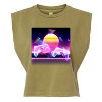 Retro Wave 80's Video Game Controllers Garment-Dyed Women's Muscle Tee