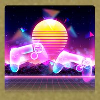 Retro Wave 80's Video Game Controllers Garment-Dyed Women's Muscle Tee