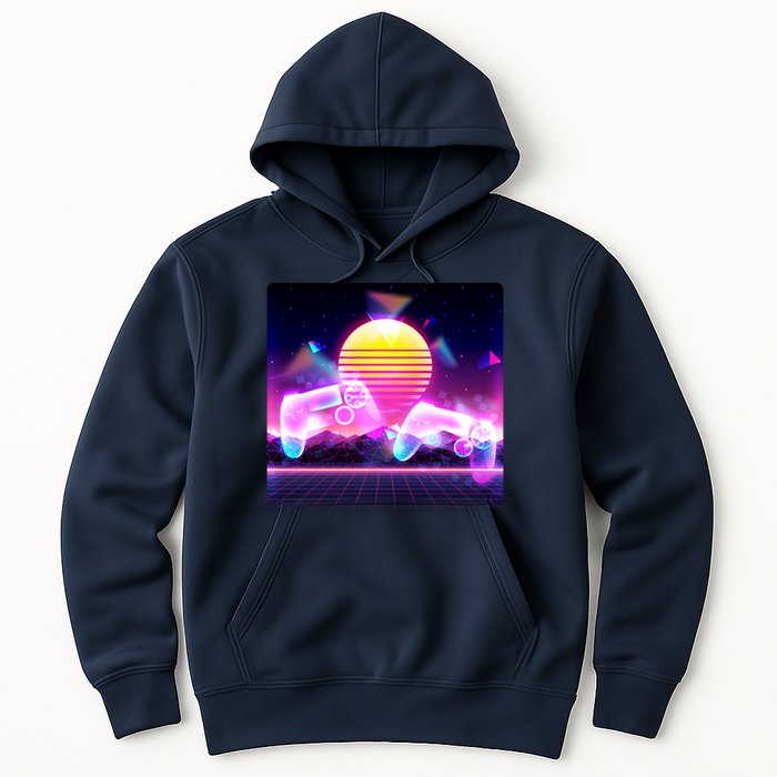 Retro Wave 80's Video Game Controllers Hoodie