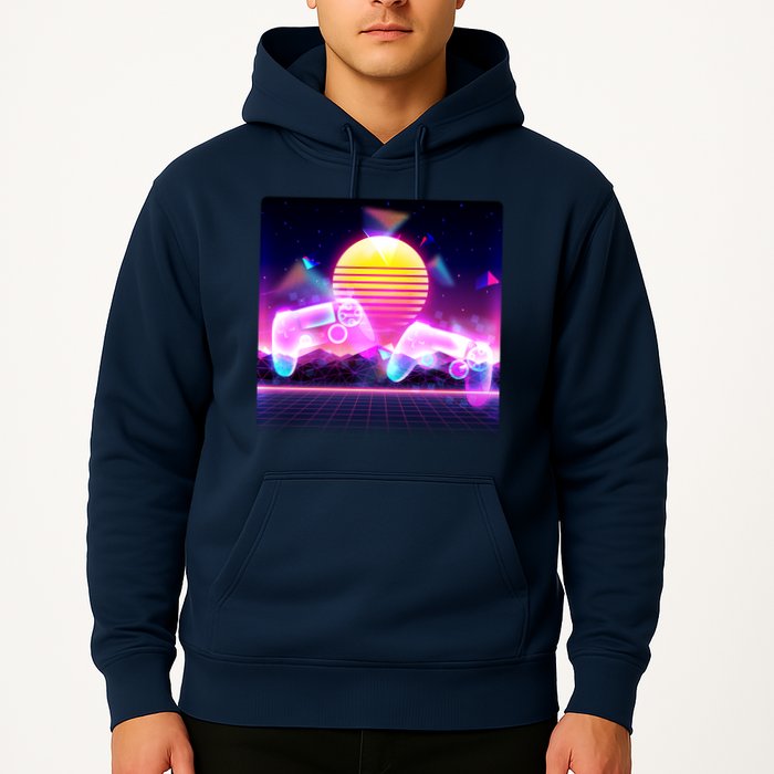 Retro Wave 80's Video Game Controllers Hoodie