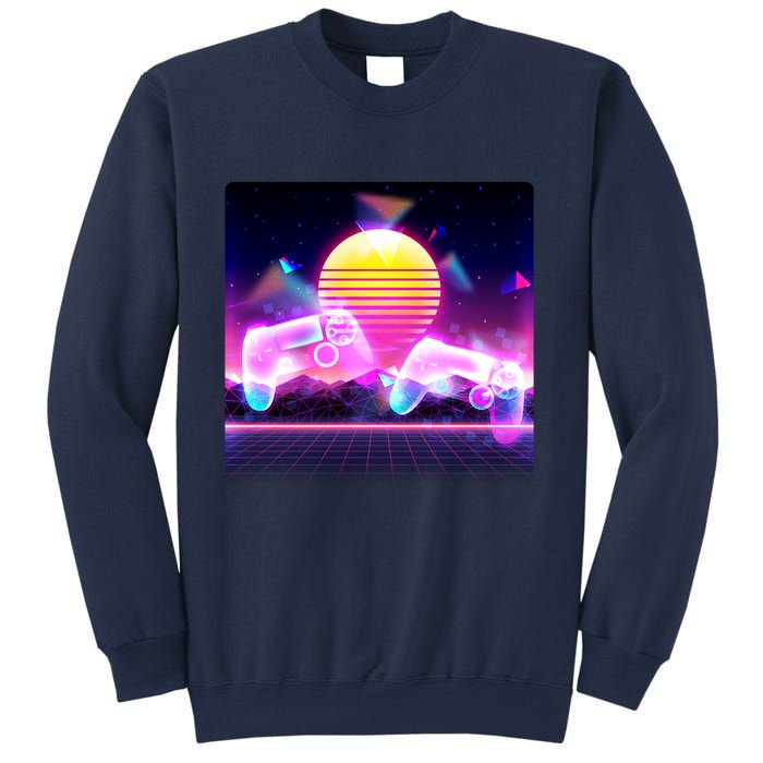 Retro Wave 80's Video Game Controllers Sweatshirt