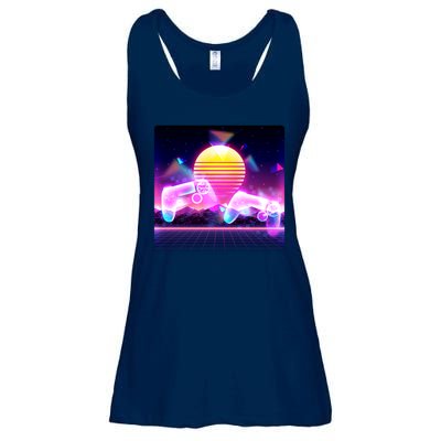 Retro Wave 80's Video Game Controllers Ladies Essential Flowy Tank
