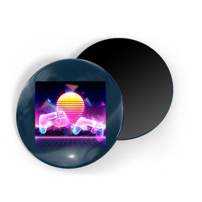 Retro Wave 80's Video Game Controllers Magnet