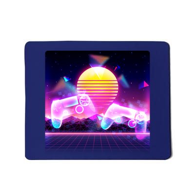 Retro Wave 80's Video Game Controllers Mousepad