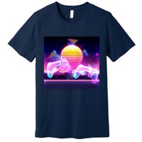 Retro Wave 80's Video Game Controllers Premium T-Shirt