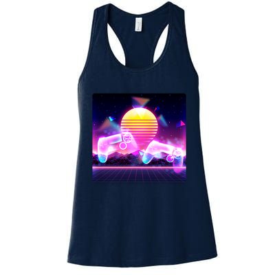 Retro Wave 80's Video Game Controllers Womens Tank Top