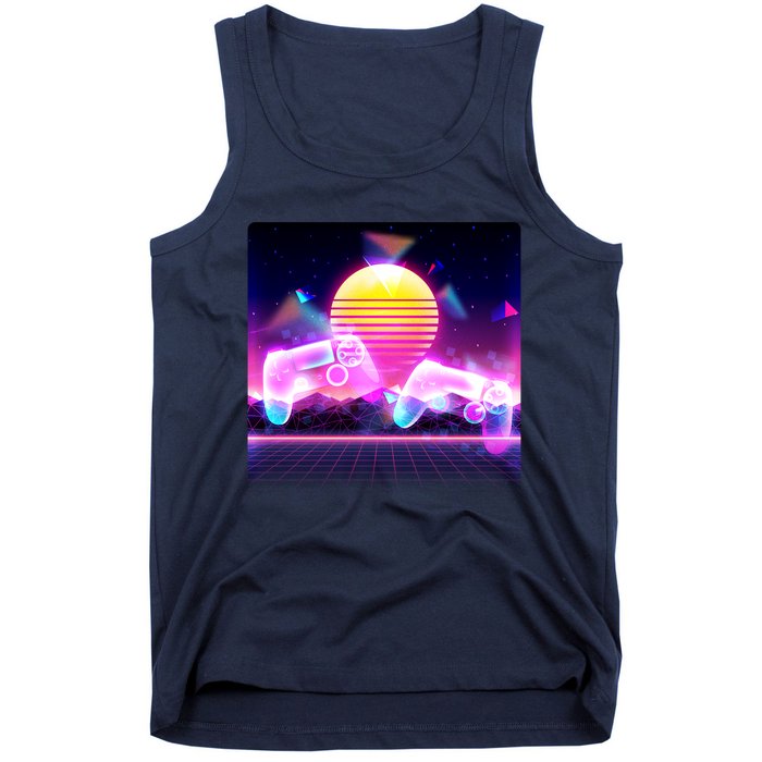 Retro Wave 80's Video Game Controllers Tank Top