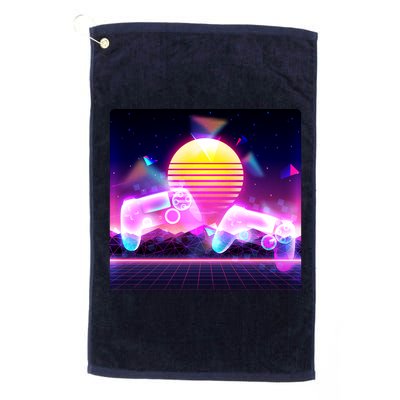 Retro Wave 80's Video Game Controllers Golf Towel