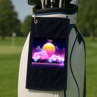 Retro Wave 80's Video Game Controllers Golf Towel