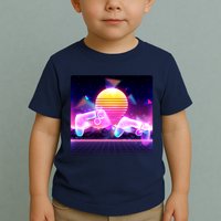 Retro Wave 80's Video Game Controllers Toddler T-Shirt