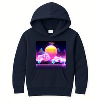 Retro Wave 80's Video Game Controllers Kids Hoodie