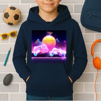 Retro Wave 80's Video Game Controllers Kids Hoodie