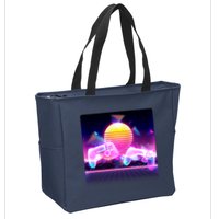 Retro Wave 80's Video Game Controllers Zip Tote Bag