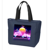 Retro Wave 80's Video Game Controllers Zip Tote Bag