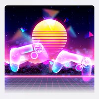 Retro Wave 80's Video Game Controllers Garment-Dyed Sweatshirt